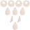 60Pièces Pendentifs Bois DIY Beige Pour Boucles D’oreilles 6