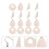 60Pièces Pendentifs Bois DIY Beige Pour Boucles D’oreilles 7