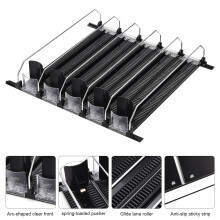 6 Row Black Fridge Can Pusher System