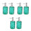 6Pièces Bouteilles En Verre Vert Pour Shampooing Distributeur 2