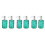 6Pièces Bouteilles En Verre Vert Pour Shampooing Distributeur 4