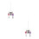 2Pièces Suspendue Perroquets Acier Inoxydable Argentée 4