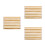 3Pièces De Bain Bambou Beige Antidérapant Résistant Sauna 2