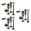 12Pièces Miniatures Pour Jeu Apprentissage Noir ABS 2