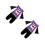 2Ensembles Ensemble Costume Halloween Enfants Violet Coton 2