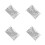 4Pièces Sol Camping Aluminium Argent 5