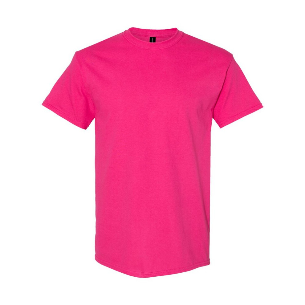 Gildan (Xxl, Heliconia) Mens Heavy Cotton T-Shirt Multicoloured