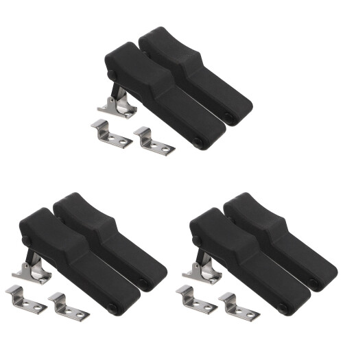 6St Compacte Toggle Clamp Met Elastomeer Rubberen Absorptie Zwart 1