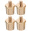 4St Auto Batterij Terminal Connector Messing Gouden Zijpost Adapter 4