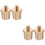 4St Auto Batterij Terminal Connector Messing Gouden Zijpost Adapter 5