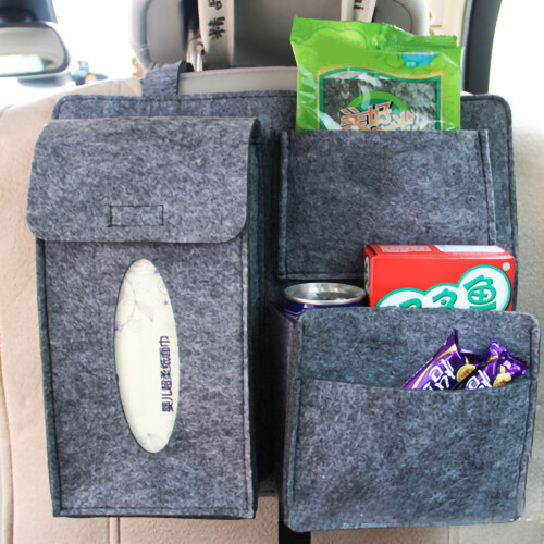 Premium Car Storage Bag Rear Seat Dark Grey