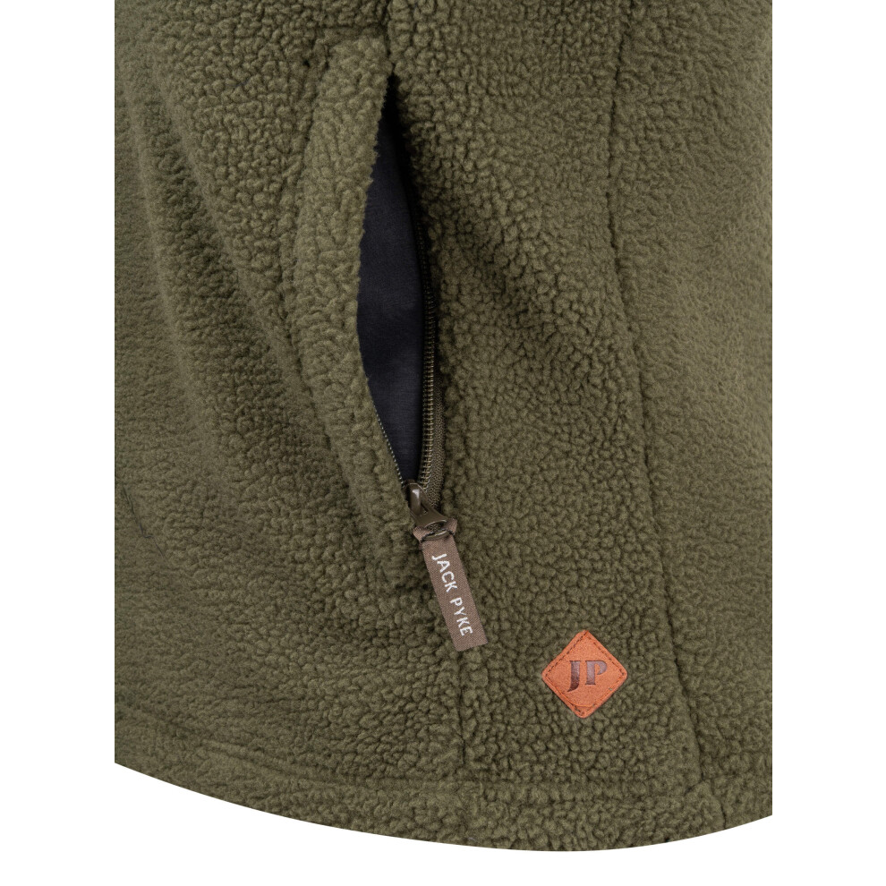 Jack Pyke Ladies Sherpa Fleece Gilet Olive Medium