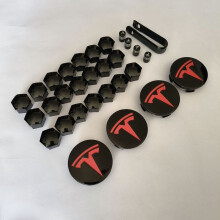 (29 połysk czarny czerwony, Chiny kontynentalne) 4 szt. 25 szt. 29 szt. 56 mm 57 mm do modelu Tesla