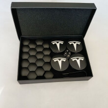 (MatteBlackWhiteBOX, Chiny kontynentalne) 4 szt. 25 szt. 29 szt. 56 mm 57 mm do modelu Tesla Model3