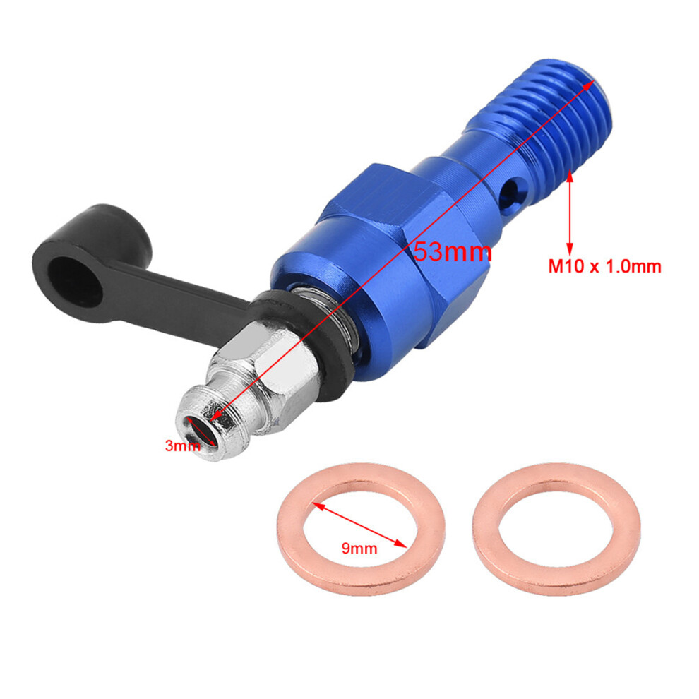 Aluminium M10x1.0 Motorcycle Bleed Nipple Red 7293282723993