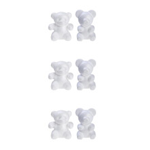 6St Bear Model Mal Wit Voor Bloemschikking DIY En Feestversiering