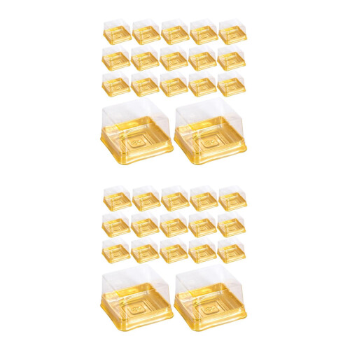 2Sets Gouden Moon Cake En Egg-Yolk Puff Box Multipurpose Opslag