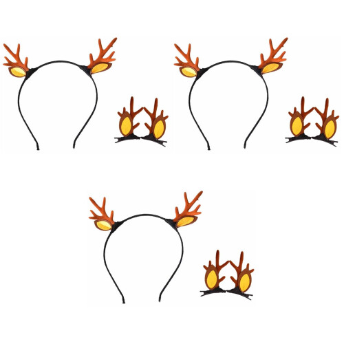 3Sets Antler Haarband Party Accessoires En Duurzaam 1