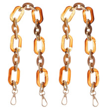 2St Acryl Handtas Ketting Koffiekleurig Fijn Vakmanschap Decor