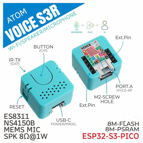 For M5Stack VoiceS3R  Speaker Dev Kit for Home Assistant Voice Control Programmable IoT Interaction Controller 2