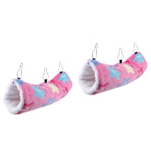 2St Duurzaam Roze Hamster Hangbed Kleine Huis Dieren Comfort