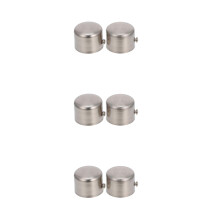 6St Zilveren Gordijnroede Eindkappen Decoratief Voor 28Mm Stang