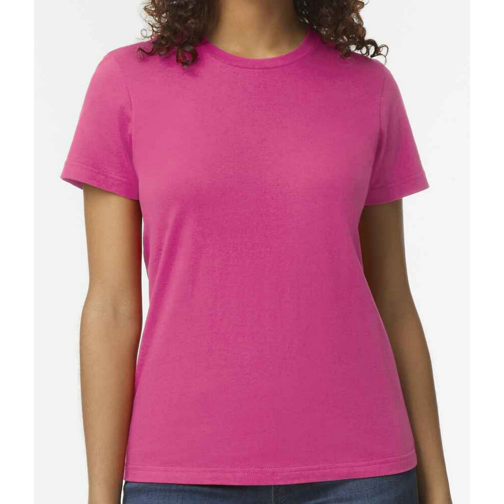 Gildan (L, Heliconia) Womens/Ladies Soft Midweight T-Shirt Multicoloured