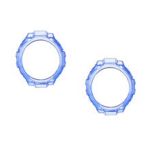 2St Blauwe Tpu Smart Watch Case Soft Shell Bescherming Voor