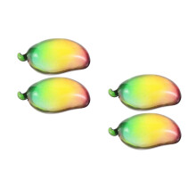 4St Crystal Mangos Decoratieve Kunstvruchten Luxe Multi Kleurig