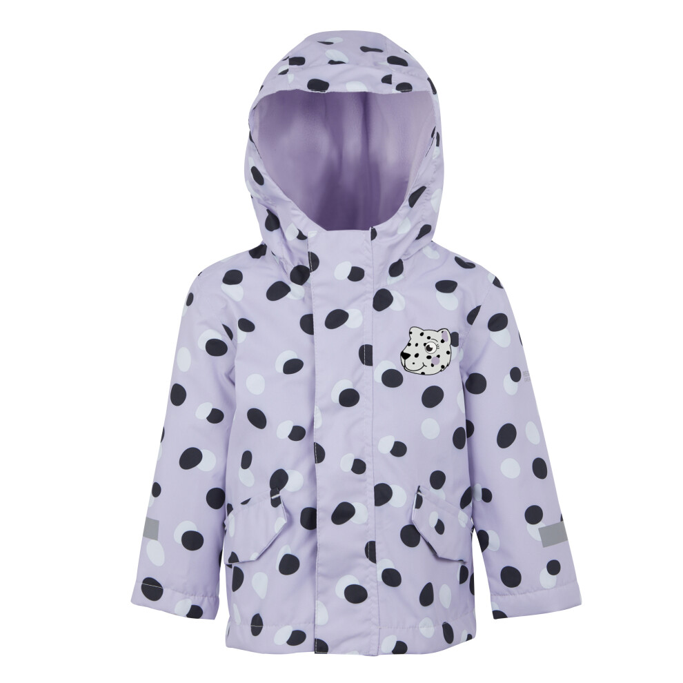 Regatta (36-48 Months, Lilac Frost) Childrens/Kids Shyla The Leopard Waterproof Jacket Multicoloured