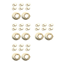 4Sets Gouden Metalen Klokmoeren En Ringen Voor Wandklok Reparatie Set