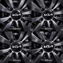 (Enjoliveur noir Kia 16,68 mm) 4 pièces 56 mm 60 mm 65 mm 68 mm Emblème de roue de voiture Cache-moyeu