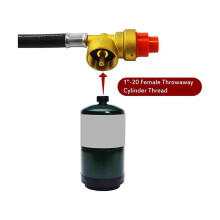 2X 26Inch Fuel Propane Butane Gas Portable Camping Stove Replacement Regulator with Hose Convert to 1LB Disposal Bottle