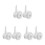 6St Universele Plastic Wandelwiel Vervanging Rubber Voor Rollator Wit 6