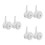 6St Universele Plastic Wandelwiel Vervanging Rubber Voor Rollator Wit 7
