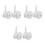 6St Universele Plastic Wandelwiel Vervanging Rubber Voor Rollator Wit 11