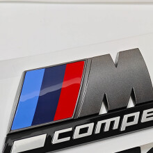 (Γκρι, M5 COMPETITION 10cm) Ασημί Γκρι Μαύρο Έμβλημα M1 M2 M3 M4 M5 M6 M7 M8 COMPETITION για BMW Thunder