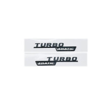 (Turbo 4matic 1 ζεύγος) AMG GLA35/GLA45/GLA45S Turbo 4MATIC+ Μαύρο/Ασημί Έμβλημα με γράμματα - για Mercedes
