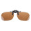 3X Unisex Dark Brown Rectangle Flip  Clip  Polarized Sunglasses 3