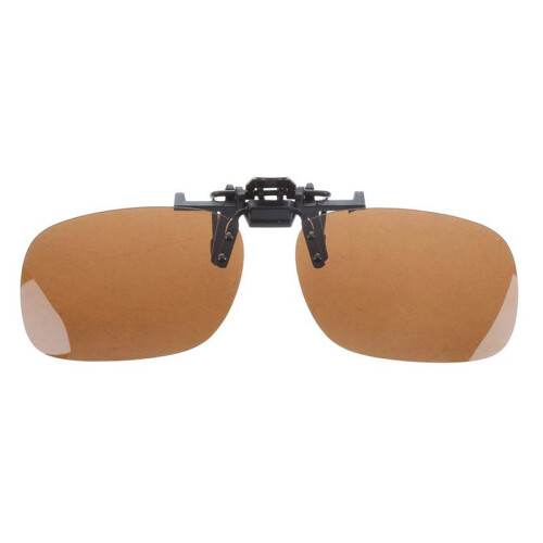 3X Unisex Dark Brown Rectangle Flip  Clip  Polarized Sunglasses 2