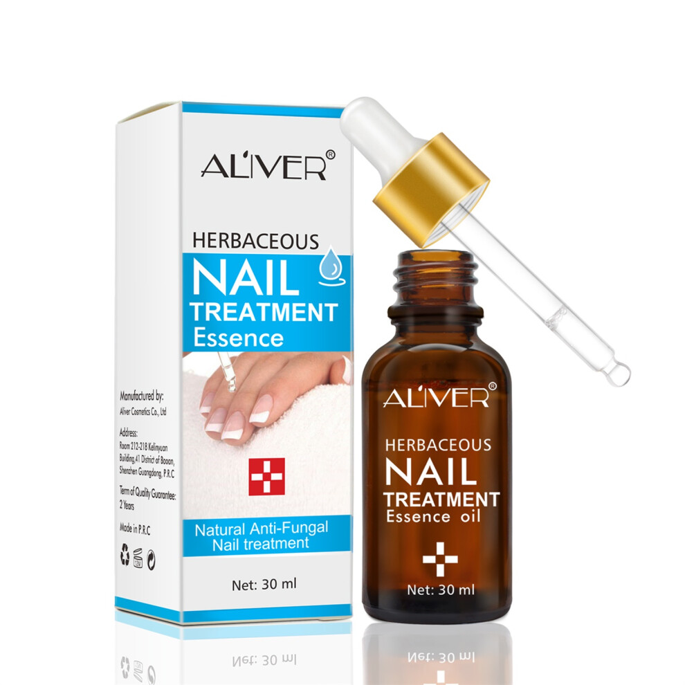 Al'iver Nail Treatment Essence Oil 30Ml Herbal Nail Care Serum For Thick, Discoloured & Damaged Nails Fungal Treatment