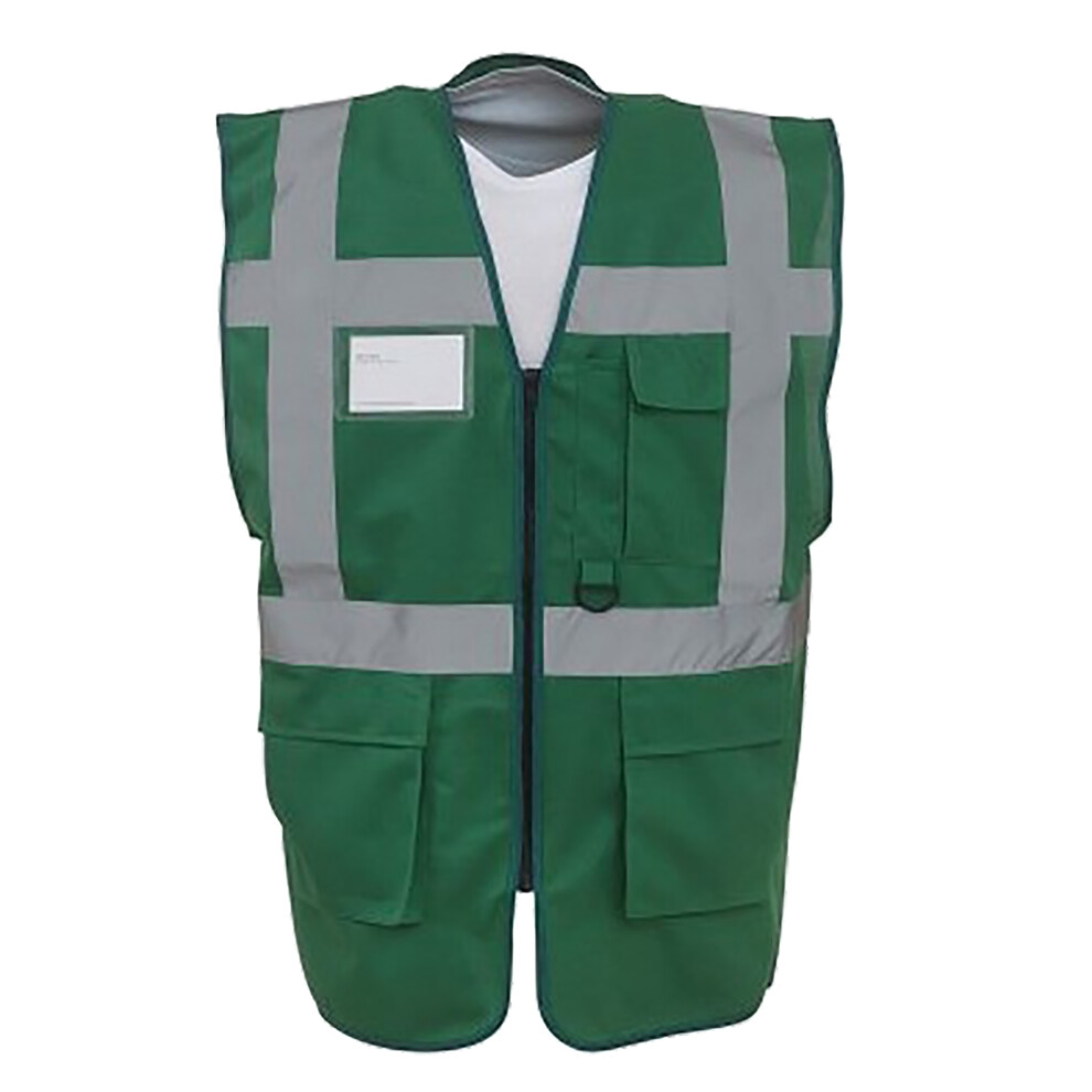 (L, Paramedic Green) Yoko Hi-Vis Premium Executive/Manager Waistcoat / Jacket (Pack Of 2) 5059269145392