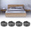 Black Furniture Legs Risers 8 Pack 4