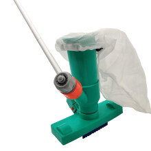 (ENCHUFE UE) Cabezal de aspiradora para piscinas con kit de limpieza de bolsa y cepillo para pértiga