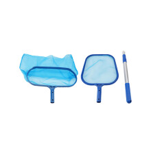 (K-1050F) 2 redes para skimmer de piscina con marco de ABS reforzado y poste de aluminio, accesorios