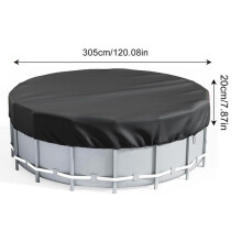 (C 305cm) Cubiertas de seguridad para piscinas, cubierta solar para piscina redonda, plegable, manta
