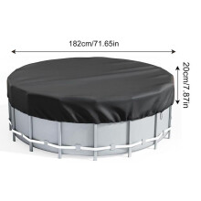(A 182cm) Cubierta de seguridad para piscina, cubierta solar para piscina redonda, plegable, manta protectora