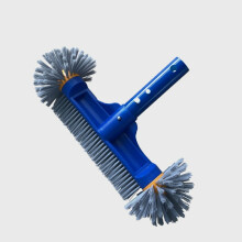 (azul) Cabezal de cepillo para piscinas de alta resistencia de 13" con mango de aluminio desmontable