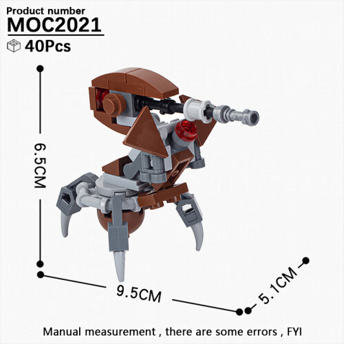 (MOC2021)MOOXI Το πιο πλήρες Space Wars Droid Spider Bot Sentry Ενηλίκων Building Block Set MOC Brick