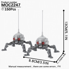(MOC2247)MOOXI Το πιο πλήρες Space Wars Droid Spider Bot Sentry Ενηλίκων Building Block Set MOC Brick
